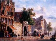 unknow artist European city landscape, street landsacpe, construction, frontstore, building and architecture. 180 France oil painting reproduction
